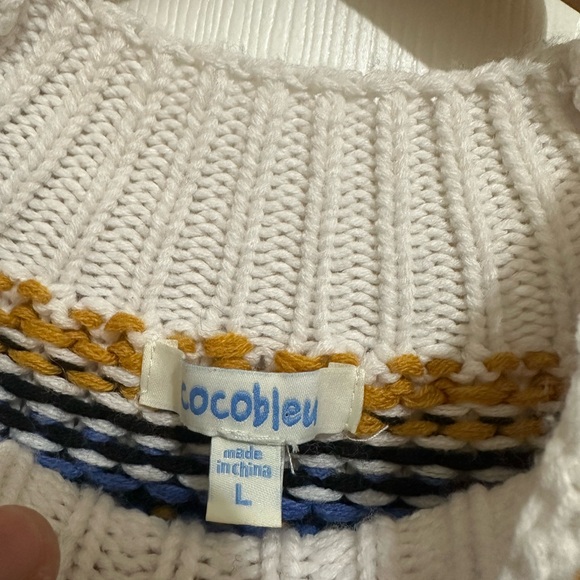 Coco Bleu Cozy Knit  Sweater with old sparkle threading size Large - Picture 5 of 5